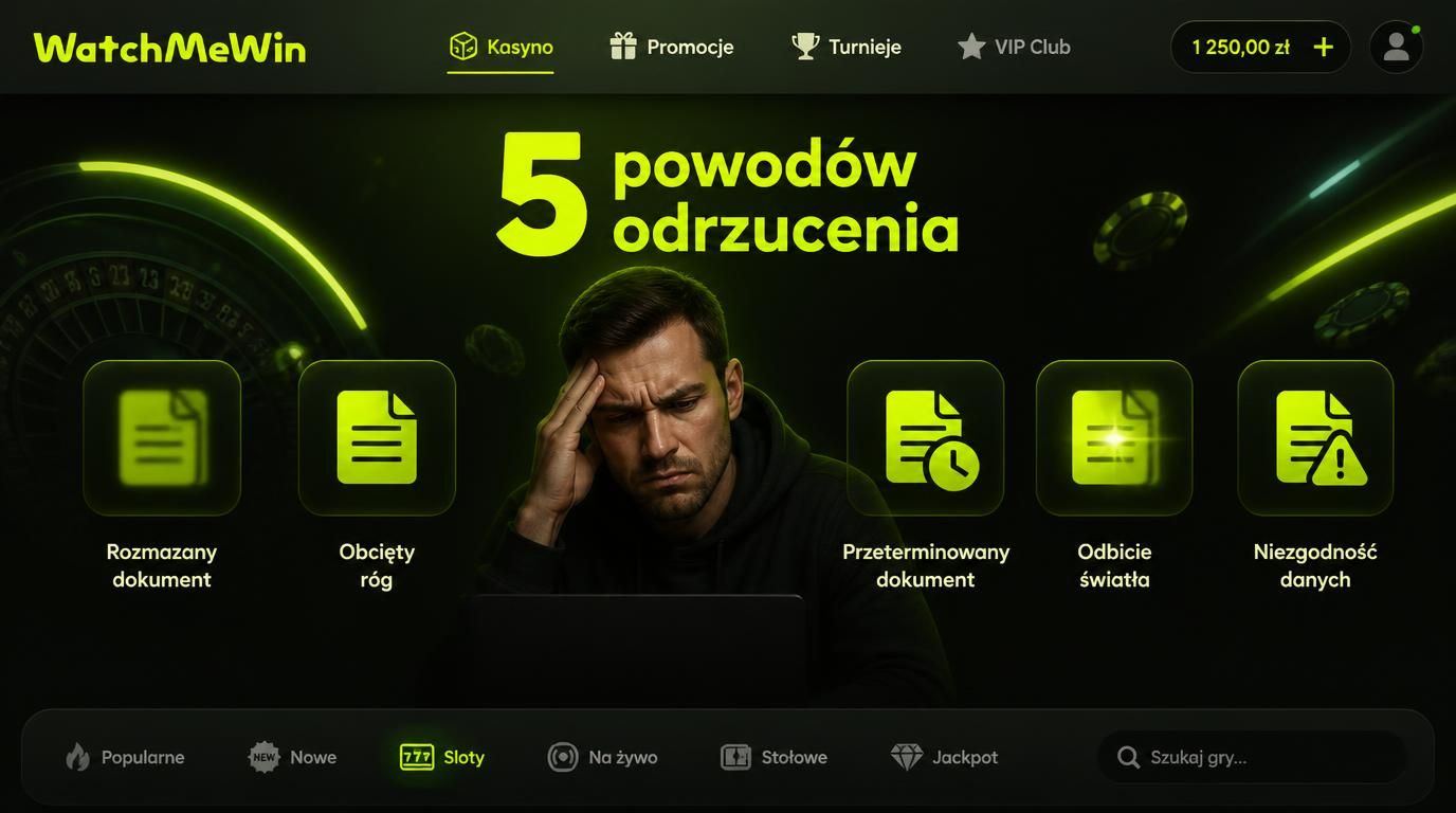 Ikony powodu odrzucenia dokumentów ‒ pięć typowych błędów